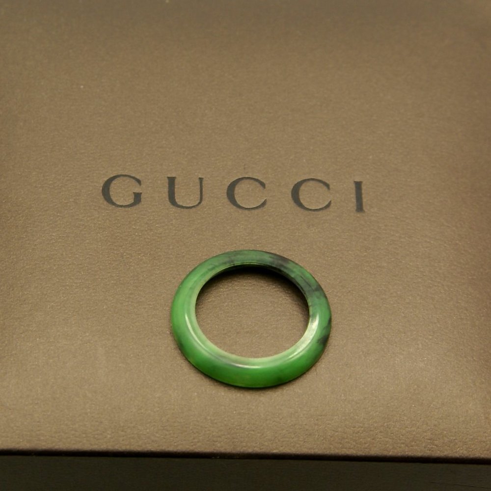 Vintage New Gucci Plastic Marble Bezel - Jade Green for 1100, 11/12.2 watch